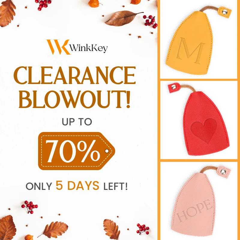 WinkKey - Personalized Protective Pull Out Key Case