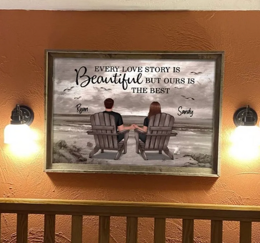 Eternal Love You & Me We Got This Beach Landscape Retro Vintage - Personalized Poster - Gift For Couple, For Him, For Her, Heartfelt Anniversary Gift, Wedding Gift, Birthday Gift