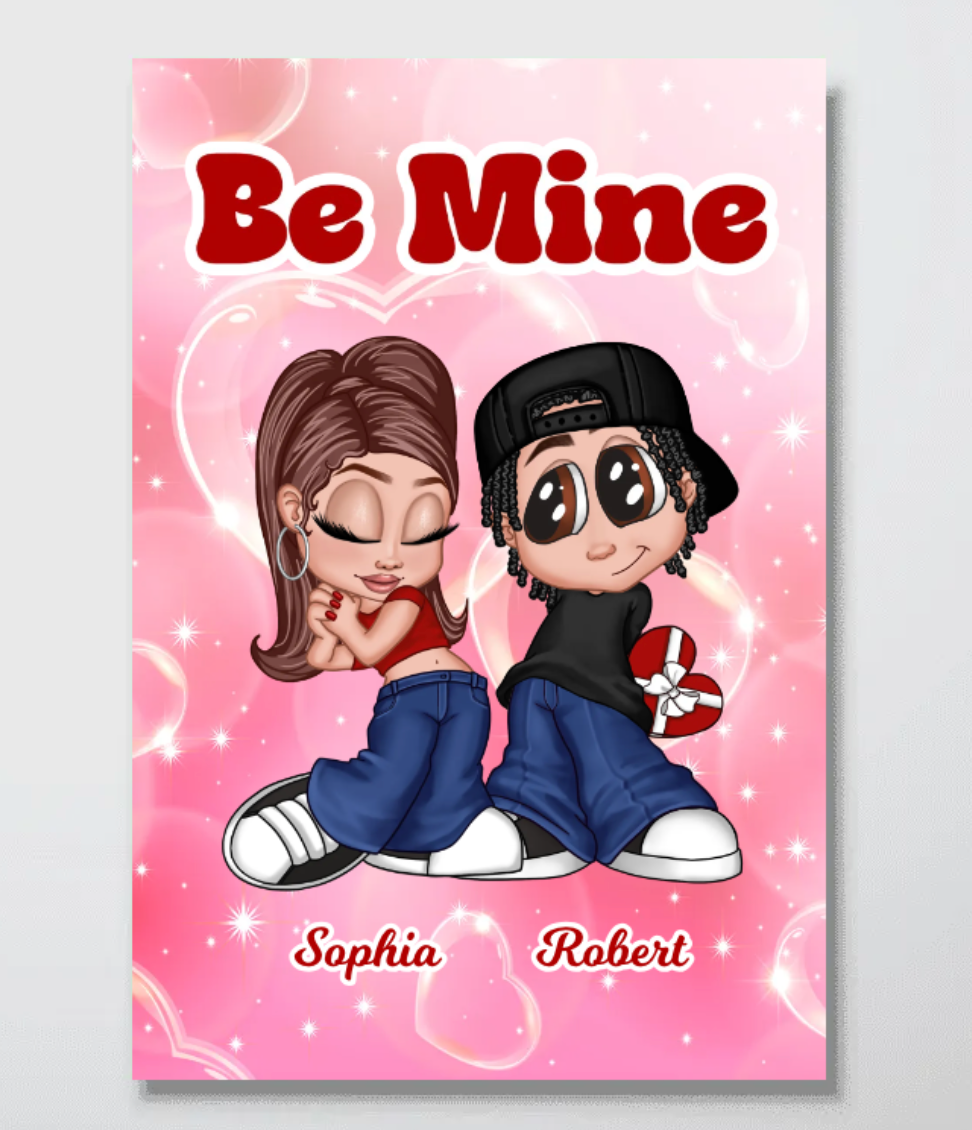 Y2K Couple Personalized Poster, Unique Christmas Gift for Him or Her