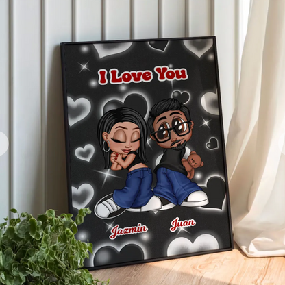 Y2K Couple Personalized Poster, Unique Christmas Gift for Him or Her
