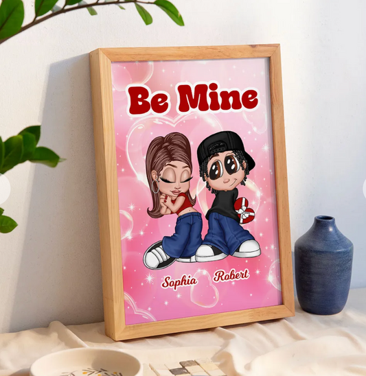 Y2K Couple Personalized Poster, Unique Christmas Gift for Him or Her