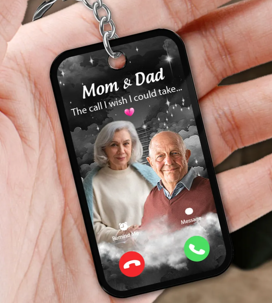 The Call I Wish I Could Take Memorial Sympathy Gift Remembrance Keepsake Multiple Photos Inserted Personalized Acrylic Keychain