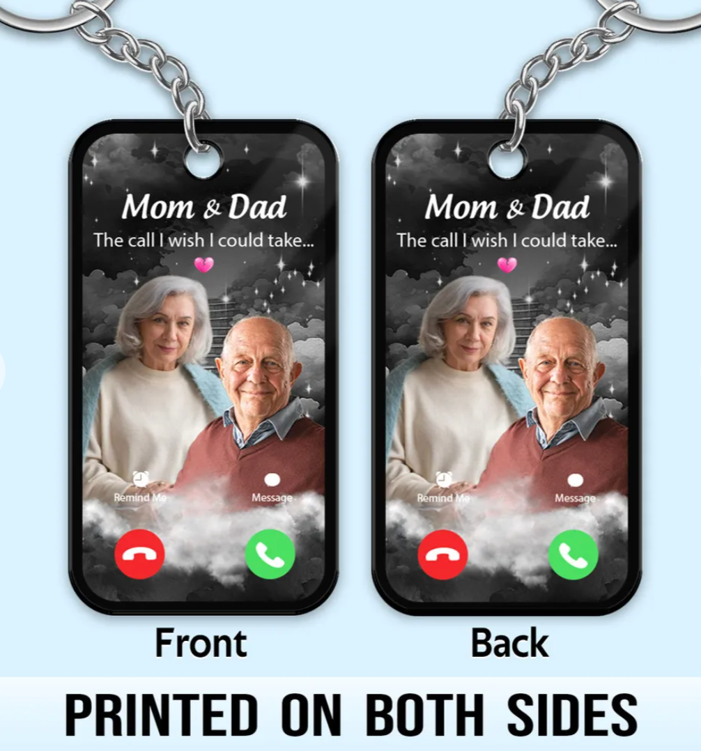 The Call I Wish I Could Take Memorial Sympathy Gift Remembrance Keepsake Multiple Photos Inserted Personalized Acrylic Keychain