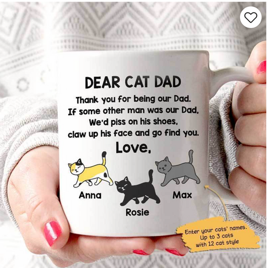 Dear Cat Dad Personalized Mug