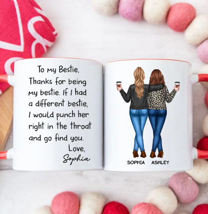 Thanks For Being My Bestie Funny Gift For Best Friends Personalized Mug