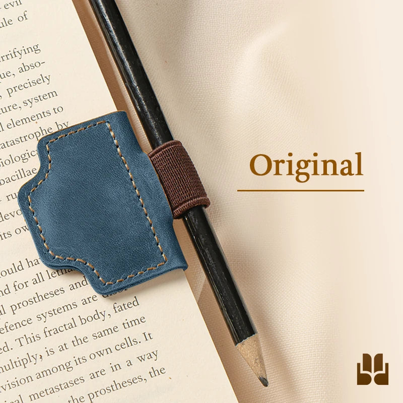 BygoneMark - Personalized Magnetic Leather Pen Holder Bookmark