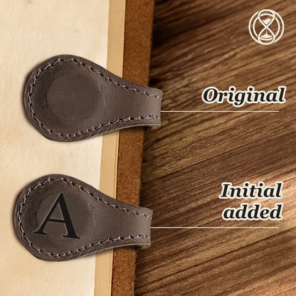 TimelessMark - Personalized Magnetic Leather Bookmark